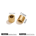Golden stainless steel cylindrical spacer bead with 5.5mm diameter for jewelry DIY - 5.5*4*2.5