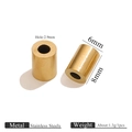 6mm vintage gold stainless steel cylinder spacer bead for DIY jewelry making - 6*8*3