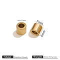 Vintage golden stainless steel cylindrical tube spacer beads 5mm and 4mm for DIY jewelry - 5*4*3