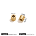 Golden stainless steel cylindrical beads 5x4mm with 2mm hole for DIY jewelry making - 5*4*2.5