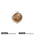 Gouden ronde roestvrijstalen hanger met fonkelende stenen 20mm sieraad - Rond-Goud