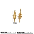 Gedetailleerde weergave van gouden krokodil hanger 52mm rvs met afmetingen en gewicht - Gouden Krokodil Textuur Stijl