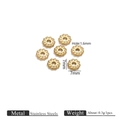 Cuentas espaciadoras de 7mm en acero inoxidable dorado con textura para joyería de bricolaje - Grande / Dorado