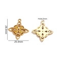 Colgante de cruz con nudo celta dorado para joyería con una altura de 28,3 mm - 28.3x25.3mm / Estilo de Cruz Entrelazada Dorada