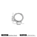 Golden stainless steel hoop earring with three loops for DIY jewelry making - 3-Loop Style (16mm) / Silver