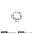 Golden 20mm stainless steel multi-loop earring hoop findings for DIY jewelry making - 5-Loop Style (18mm) / Silver