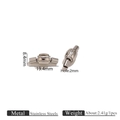 Gepolijste roestvrijstalen 19,4mm magneetsluiting voor het maken van sieraden - Cilinder Connector Stijl 1 (Z3617-Z3618) / Staal Kleur Cilindrisch Stijl 1
