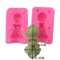 Siliconen mal voor 3D biddende engel taarttopper met afmetingen 6,3 cm bij 3,1 cm - Jongen Engel