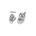Chiusura magnetica sferica in argento lucido per accessori bracciale in pelle 10mm - 10mm / Colore acciaio