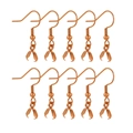 Set mit 10 roségoldenen Edelstahl-Ohrhaken mit Klemmschließe für DIY-Schmuckherstellung - Roségold