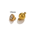 Chiusura magnetica dorata 10mm in acciaio inossidabile per creazione di bracciali - 10mm / Oro