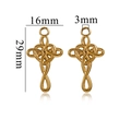 Colgante cruz de nudo celta en acero dorado con dimensiones 29mm de alto y 16mm de ancho - Estilo Cruz Nudo Celta (Gold A) / Dorado