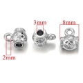 Roestvrijstalen totem bedel kraal met 3mm gat voor DIY sieraden maken en armbanden - Totem - Staalkleur