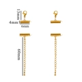 Accessoire bijoux doré avec fermoir mousqueton et chaîne d'extension 60mm pour bricolage - Or 6mm