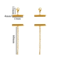 Fermoir tube coulissant doré pour bracelets multicouches avec mousqueton de 13mm - Or 13mm