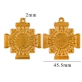 Colgantes cruz medalla San Benito dorados mate, variante de anchura 45,5mm - Grande / Dorado