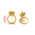 Minimalistische 10mm runde Ohrringe aus goldfarbenem Edelstahl, polierte Optik - 10mm Solid Runde Stil (5) / Gold