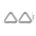 8mm silver stainless steel triangle jump rings for DIY jewelry and bag hardware - Steel 8mm