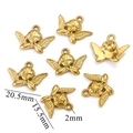Pendentifs Cupidon dorés en acier inoxydable avec dimensions et anneau de fixation - Cupidon