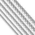 Polished silver stainless steel Rolo link chain necklaces in five different thicknesses - Per Meter / Width-2.0