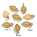 Pendentifs DIY en acier inoxydable doré en forme de goutte d'eau avec bords texturés - Cœur