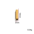 DIY 10mm polished golden rectangular tube bead for handmade jewelry crafting and stringing - 10mmx3mm / Gold