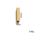 15mm gold rectangular tube bead spacer for DIY jewelry making and handmade crafts - 15mmx3mm / Gold