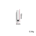 Silver rectangular 10x3mm stainless steel spacer bead for DIY jewelry making - 10mmx3mm / Steel