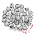 Pendentif coquillage argenté brillant pour bijoux DIY de 11mm par 11.5mm - Style Coquille Saint-Jacques (11x11.5mm) / Acier