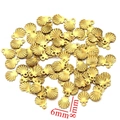 Pendentif coquillage 6mm x 8mm plaqué or 18K en acier inoxydable pour bijoux DIY - Style Coquille Saint-Jacques (6x8mm) / Or