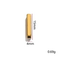 Rectangular golden 15x4mm metal tube spacer bead for DIY jewelry making and beading - 15mmx4mm / Gold