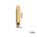 Minimalist gold rectangular bead DIY accessory 20x4mm size for jewelry making - 20mmx4mm / Gold
