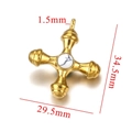 Ciondolo a stella in titanio placcato oro 18k con pietra di marmo bianco e dimensioni - Howlite