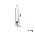 Polished silver rectangular tube bead 20mm x 4mm for DIY jewelry making and crafts - 20mmx4mm / Steel