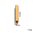 DIY gold rectangular bead pendant 20mm x 5mm, 1.34g, for handmade jewelry making - 20mmx5mm / Gold