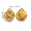 Ζώδιο Αιγόκερως από ανοξείδωτο ατσάλι 18K χρυσό για χειροποίητα κοσμήματα DIY - Αιγόκερως / Χρυσό