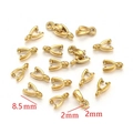 Golden stainless steel pendant bails 8.5mm size for DIY necklace jewelry making - Simple Smooth Style (1826-4) / Gold