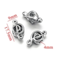 Zilveren vioolsleutel kraal van staal voor DIY sieraden maken 17,5 mm bedel - Muzieknoot - Staalkleur