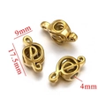 Gouden vioolsleutel kraal van gietstaal voor DIY sieraden, 17,5 mm muziek bedeltje - Muzieknoot - Goud