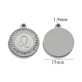 18K gold plated Leo zodiac charm with sparkling crystals for DIY necklaces - Leo - Steel