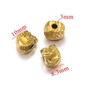 Gouden uil kralen voor DIY sieraden maken van titanium staal met 3mm opening - Uil-Goud