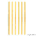 Set de seis barras planas de acero inoxidable pulido dorado de 160 mm para pulseras - Ancho 6mm / Dorado