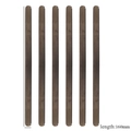 Barras de acero inoxidable pulido bronce oscuro 160mm para componentes de brazaletes DIY - Ancho 4mm / Negro