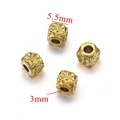 Gouden 5,5mm DIY-bedel van titaniumstaal met bloemmotief voor sieraden maken - Bloem-Goud