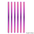 Juego de seis barras 160mm de acero inoxidable degradado arcoíris para pulseras DIY - Arcoíris