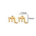 Gouden Schorpioen sterrenbeeld bedel van roestvrij staal voor DIY sieraden 11x10mm - Goud Schorpioen