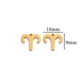 Gouden Ram sterrenbeeld hanger van roestvrij staal voor sieraden DIY 10mm x 9mm - Goud Ram