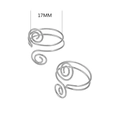 Silver multi-layer wire spiral open ring with 17mm diameter for women - 17mm / Silver Spiral Style (Z2183S1)