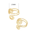 Golden multi-layer spiral wire open ring with 17mm inner diameter and 18k gold plating - 17mm / Gold Spiral Style (Z2183G1)