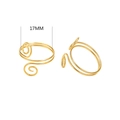 Minimalist 18k gold plated stainless steel spiral ring with 17mm inner diameter - 17mm / Gold Double Layer Spiral Style (Z2183G2)
